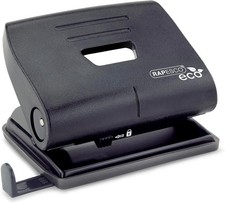 Image of Rapesco ECO 2-Hole Punch, 22 Sheet Capacity, Black for Office Filing