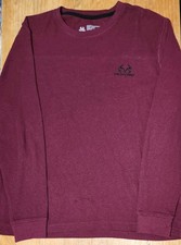 Realtree Thermal Mens Medium Maroon Long Sleeve Shirt