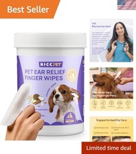 Deep Cleaning Ear Finger Wipes for Pets - 50ct, Non-Irritating, Coconut Scented