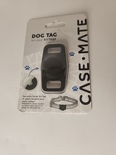 Collar Mount Case-Mate Dog Tag Holder for Apple AirTag Pet Black