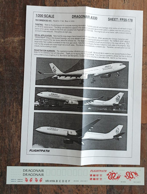 Decal Dragonair Airbus A330   Flightpath FP20-178  1/200
