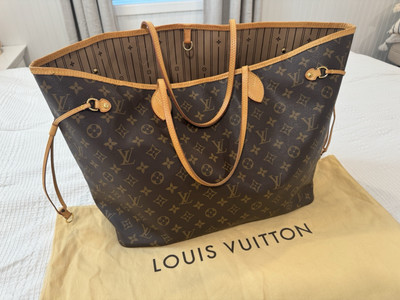 Louis Vuitton Neverfull Tote GM Brown Canvas Monogram Authentic