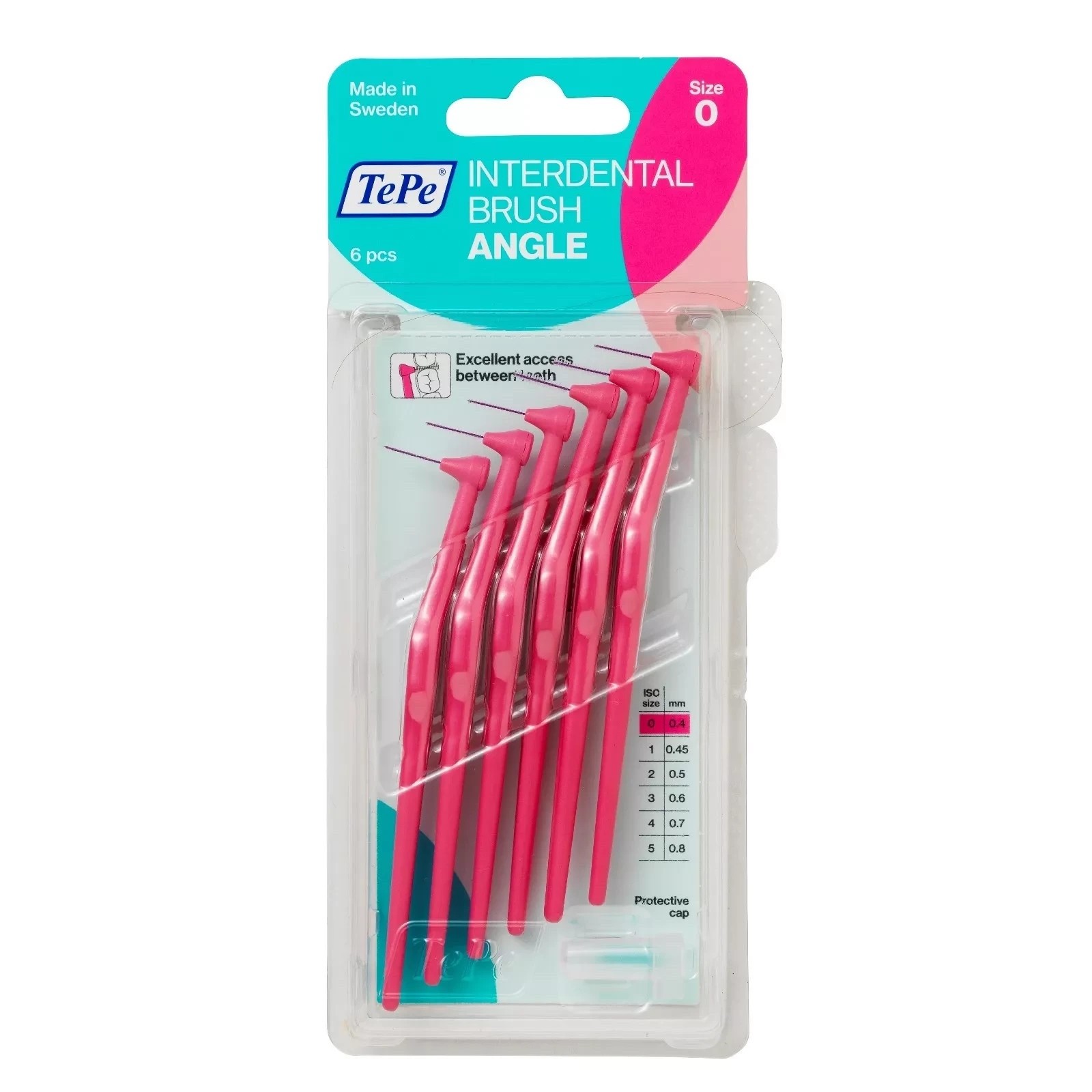 TEPE ANGLE Interdental Brushes with Handle 0.4 mm Pink 6 pcs. - Image 11
