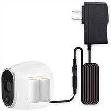 Power Adapter with 16 Feet Cable, Plug Compatible Arlo white