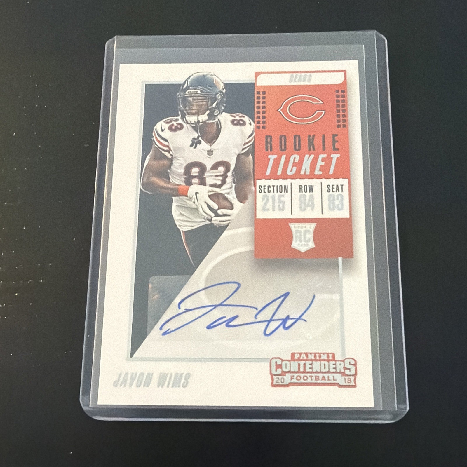 2018 Contenders #318 Rookie Ticket - Javon Wims RC Auto