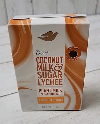 Dove Coconut Milk & Sugar Lychee Plant Milk Cleansing Bar 5 oz 