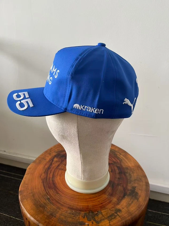 F1 威廉姆斯赛车 #55 刺绣户外棒球帽可调节蓝色 — 第 2/4 张图片