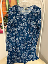 Show Me Your MuMu Blue/White Floral Scoop Neck A-Line Short Dress Size M