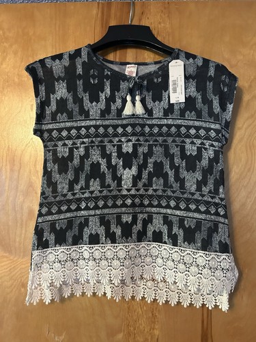 Arizona Jean Co. Youth Girls Size (L-14) Black Tribal Shirt BNWT!!
