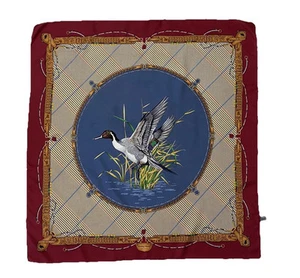 Beau foulard vintage motif oiseau 34/36 en M.en Italie PEC