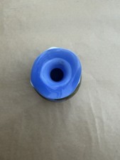 Handgeblasene Kunstglas-Vase – Blau/Grün – Unikat