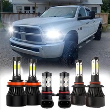 Led Headlight Fog Light Bulbs For 2009 2010 2011 2012 2013 Dodge Ram 1500 2500