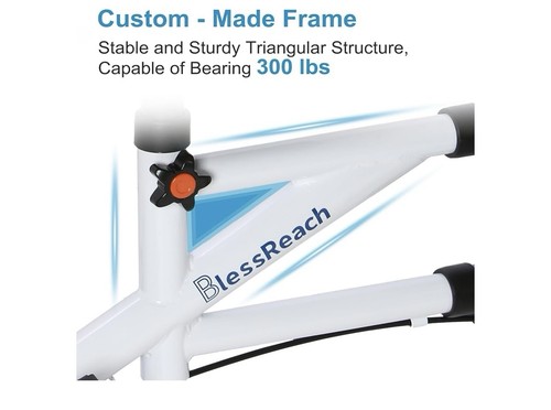 BLESSREACH ECONOMY Knee Scooter Steerable Foot Injuries Compact 300Lbs 8 Inch - Picture 2 of 8