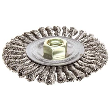 WEILER 96098 Twist Wire Wheel Brush,Threaded Arbor 3H609