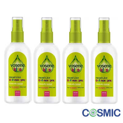 4 X Vosene Kids Head Lice Defence Pump Spray 150ml