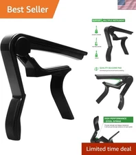 Modern Black Guitar Capo with Easy One-Hand Operation - Perfect for All Styles