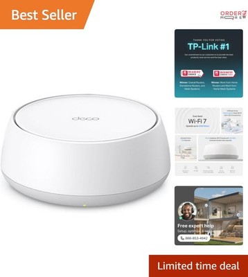 Wi-Fi 7 Mesh Router Dual-Band 4-Stream 240MHz 2.6K sq ft Coverage