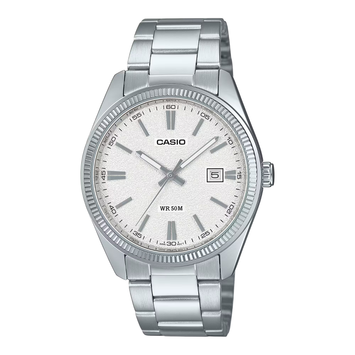 Casio Men's Matte Textured Quartz Stainless Steel Watch - MTP