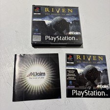 ebay® Auktion 198191480388 | RIVEN: SEQUEL TO MYST (VGC!) - Sony PlayStation 1 Komplettes Spiel (PS1 PAL)(1998) Thumbnail of ebay® auction 198191480388 | RIVEN: SEQUEL TO MYST (VGC!) - Sony PlayStation 1 Komplettes Spiel (PS1 PAL)(1998)
