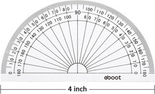 50 Pcs Math Protractors Plastic Protractor 180 Degrees, 4 Inches Clear 