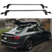 For Audi A3 A4 A5 A6 S3 Top Roof Rack Cross Bar Luggage Cargo Carrier Aluminum