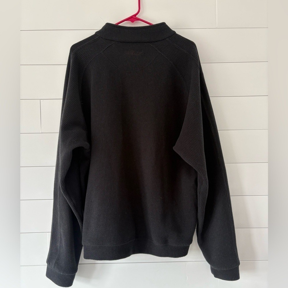 Straight Down Black Quarter Button Pullover Fleec… - image 5