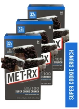 MET-Rx Big 100 High Protein Meal Replacement Bars, Super Cookie Crunch, 12 Ct