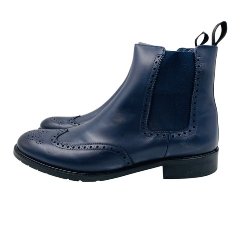 Botines Chelsea de cuero azul oscuro SEGARRA para hombre EUR 44 UK 9 US 10 - Imagen 4 de 13