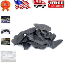 Natural Slate Stone 3-5" Rocks - Perfect for Aquariums Reptile Gardens - 5 lbs