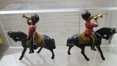 RARE VINTAGE JOHN HILL JOHILL CO MOUNTED MILITARY BUGLER ARMY BAND BLACK HORSE - Picture 5 of 12
