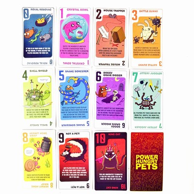 Power Hungry Pets Card Game Family Party Strategy Cards Games Board Game Cards
