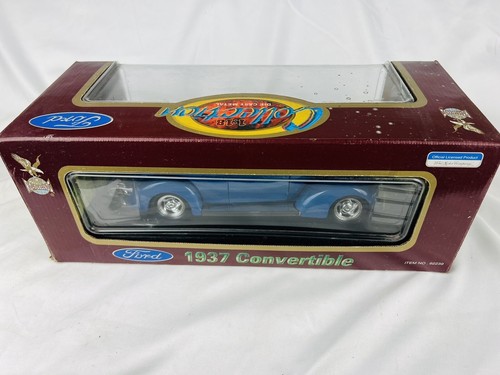 Road Legends 1937 Blue Ford Convertible 1/18/damaged box - Picture 6 of 12