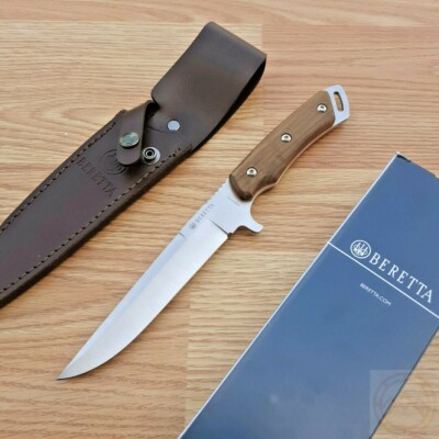 Beretta Oryx Fixed Knife 6.25'' Satin 440 Steel Full Tang Blade Walnut Handle