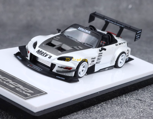 MT 1:64 weiß JDM S2000 Race Widebody Sport Modell Diecast Metall Auto - Bild 3 von 12