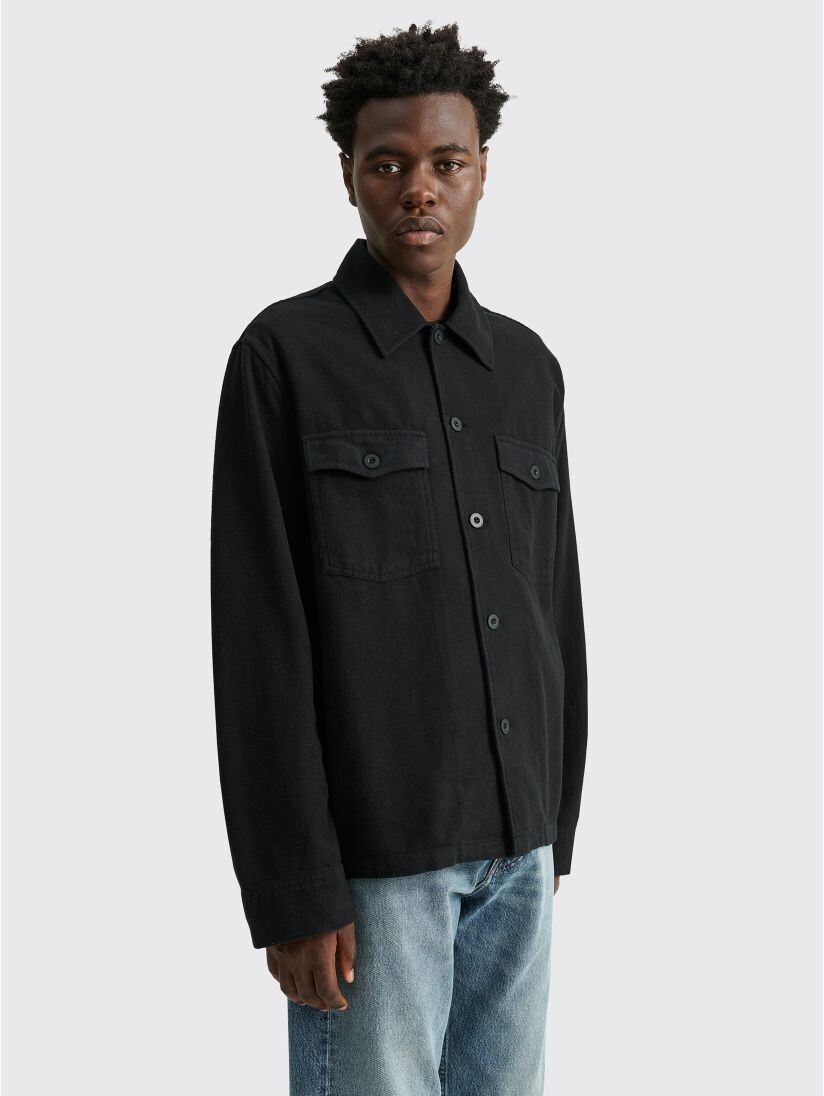 Our Legacy Evening Coach Jacket Black Brushed Cotton, size Our Legacy Evening Coach Jacket Black Brushed Cotton, size