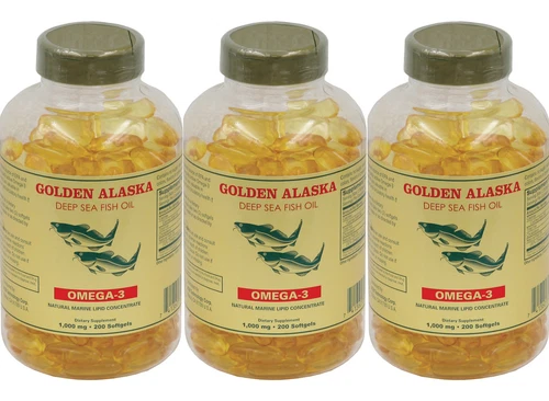 3 x Golden Omega 3, EPA DHA  Deep Sea Fish Oil, 600 softgels in total