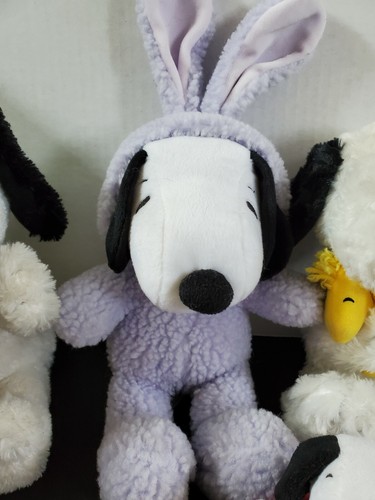 Hallmark Peanuts Snoopy Plush Lot Easter Bunny Happiness Hug Joyride Good Laugh - Picture 5 of 8