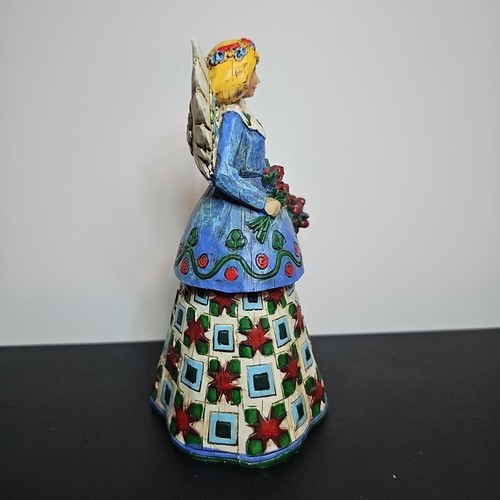 Vintage Jim Shore Heartwood Creek Angel W/Basket of Roses Figurine 2002 with Box - Picture 2 of 9
