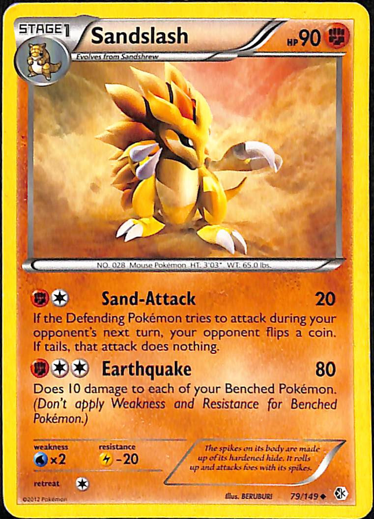Sandslash 79/149 - Boundaries Crossed - Uncommon - Pokemon Card TCG