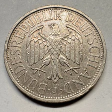 1971 Germany 1 Mark - J - Beautiful Coin - #A-038-B