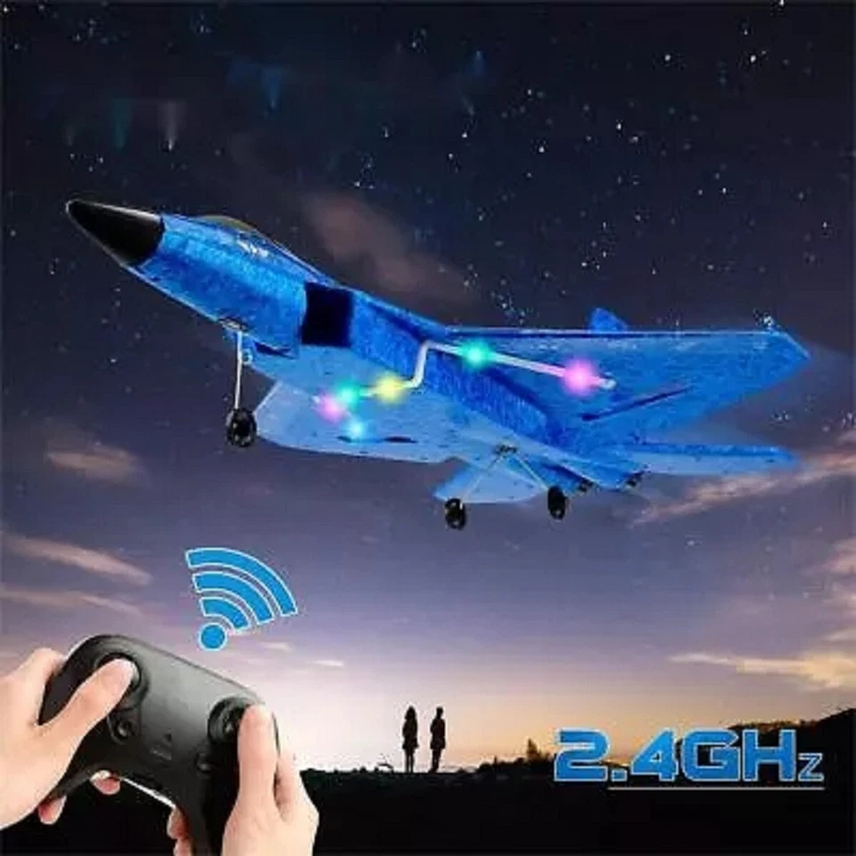 RC Airplanes F22 Jet Remote Control Fighter Night Flight RTF 2.4gHz Plane Model - Image 2 of 4