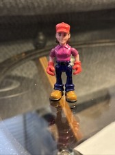 2.75" TOY LADY WOMAN WORKER in RED HAT WORK GLOVES FIGURE Brand Unknown