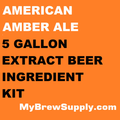 American Amber Ale Homebrew 5 Gal Beer Extract Kit - My Brew Supply