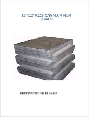 1/8'' .125 Aluminum Sheet Plate 12'' x 12'' (2-PACK)  5052 ''BEST PRICE ON EBAY''!!