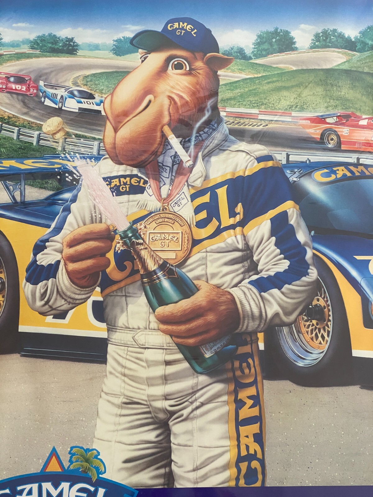 Joe Camel Racing Meme Vintage Camel Joe Racing Poster - No Surgeon General Warning | eBay