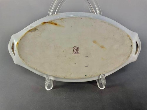 Old Noritake Decorated Lady Handle Tray Decorative Plate Art Deco Lustreware - Picture 7 of 8