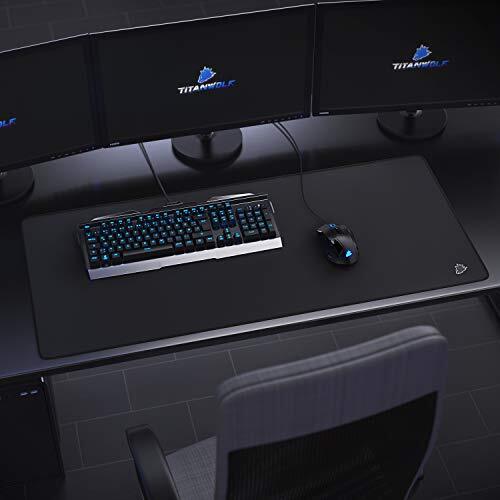 CSL-Computer - Tapis de souris XXL Speed Gaming Titanwolf noir 900 x 400 mm - Gr - Photo 5/7