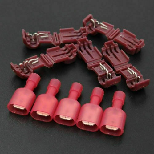 50PCS Red Electrical Cable Connectors Quick Splice Lock Wire Terminals Crimp Kit - Picture 4 of 6