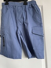 Boys Smart Blue Shorts With Pockets Age 12-13 New
