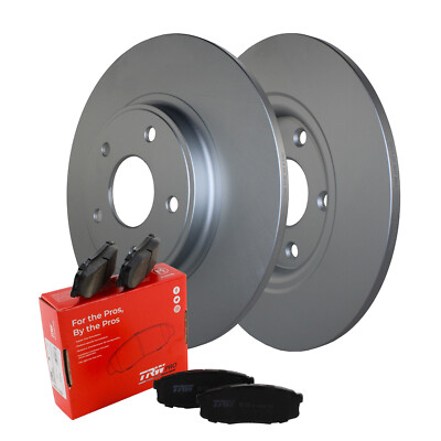 Rear Brake Kit 328mm Disc Rotors TRW Pro Ceramic Pads For Chrysler Dodge Ram VW